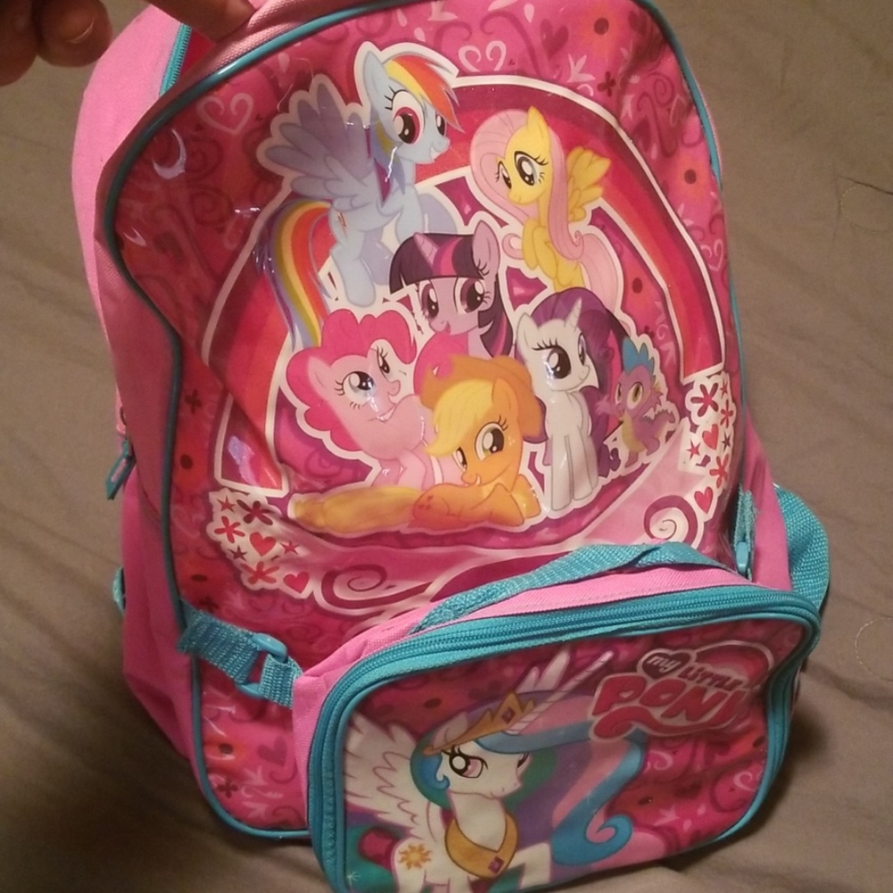 My Little Pony backpack w lunch bag